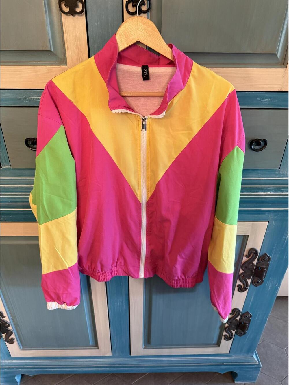 Colorblock 1980’s Vintage Windbreaker Jacket Size 2XL